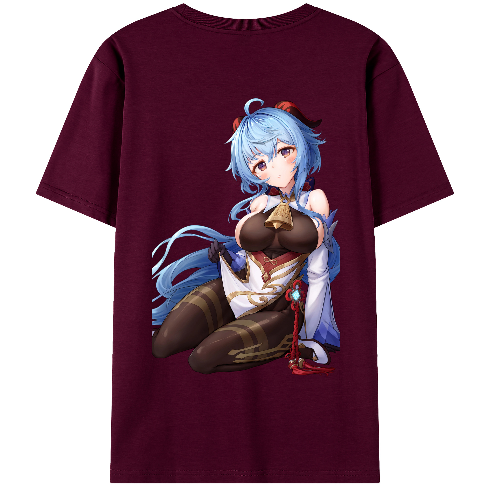げんし神 甘雨 かんう genshin Ganyu レディース半袖Tシャツ(バックプリント)